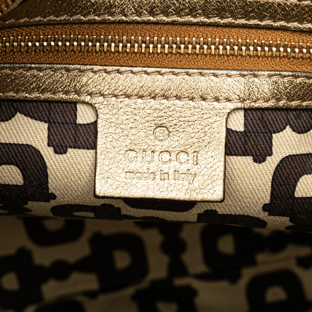 Gucci B Gucci Brown Beige Canvas Fabric GG Jolicoeur Crossbody Italy