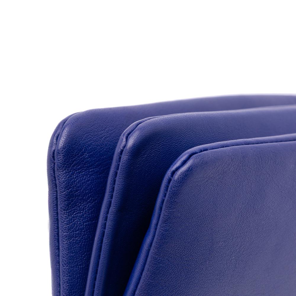 Celine B Celine Blue Midnight Blue Lambskin Leather Leather Small Lambskin Trio Crossbody Italy