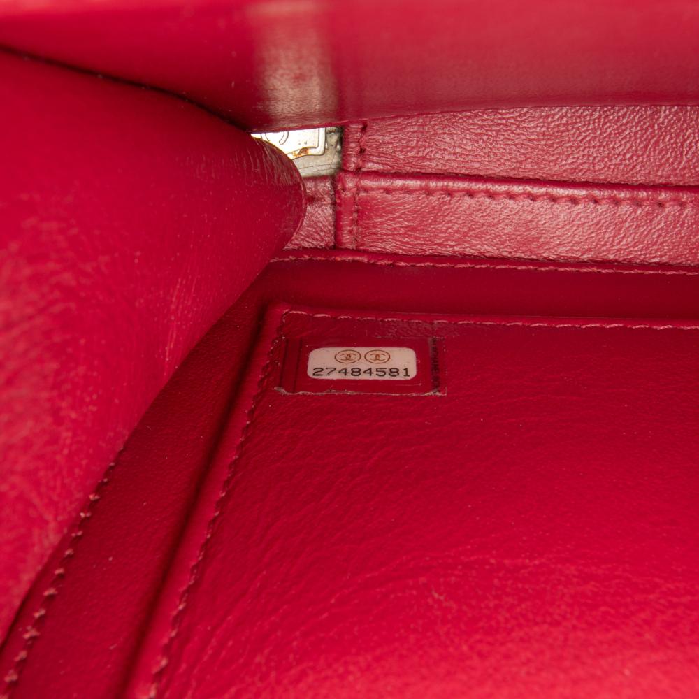 Chanel B Chanel White Caviar Leather Leather Small Caviar Striped CC Filigree Vanity Case Italy