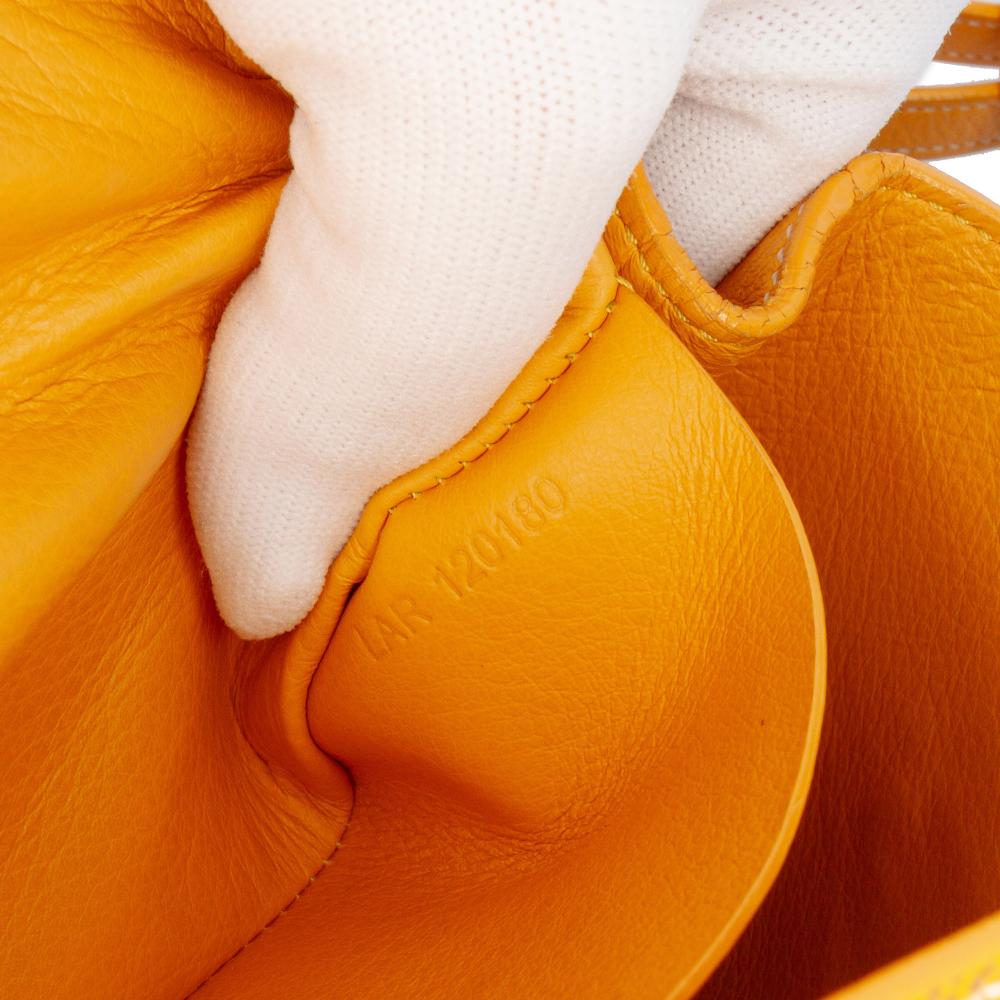 Goyard B Goyard Yellow Coated Canvas Fabric Mini Goyardine Saigon Souple France