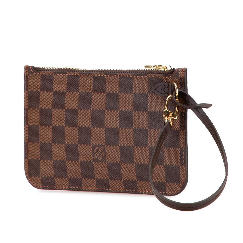 Louis Vuitton AB Louis Vuitton Brown Damier Canvas Canvas Damier Ebene Neverfull PM Pouch France