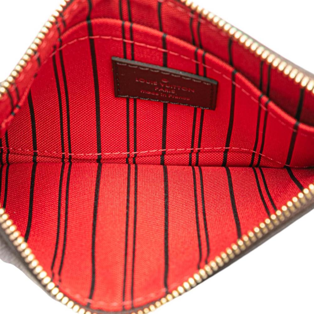 Louis Vuitton AB Louis Vuitton Brown Damier Canvas Canvas Damier Ebene Neverfull PM Pouch France