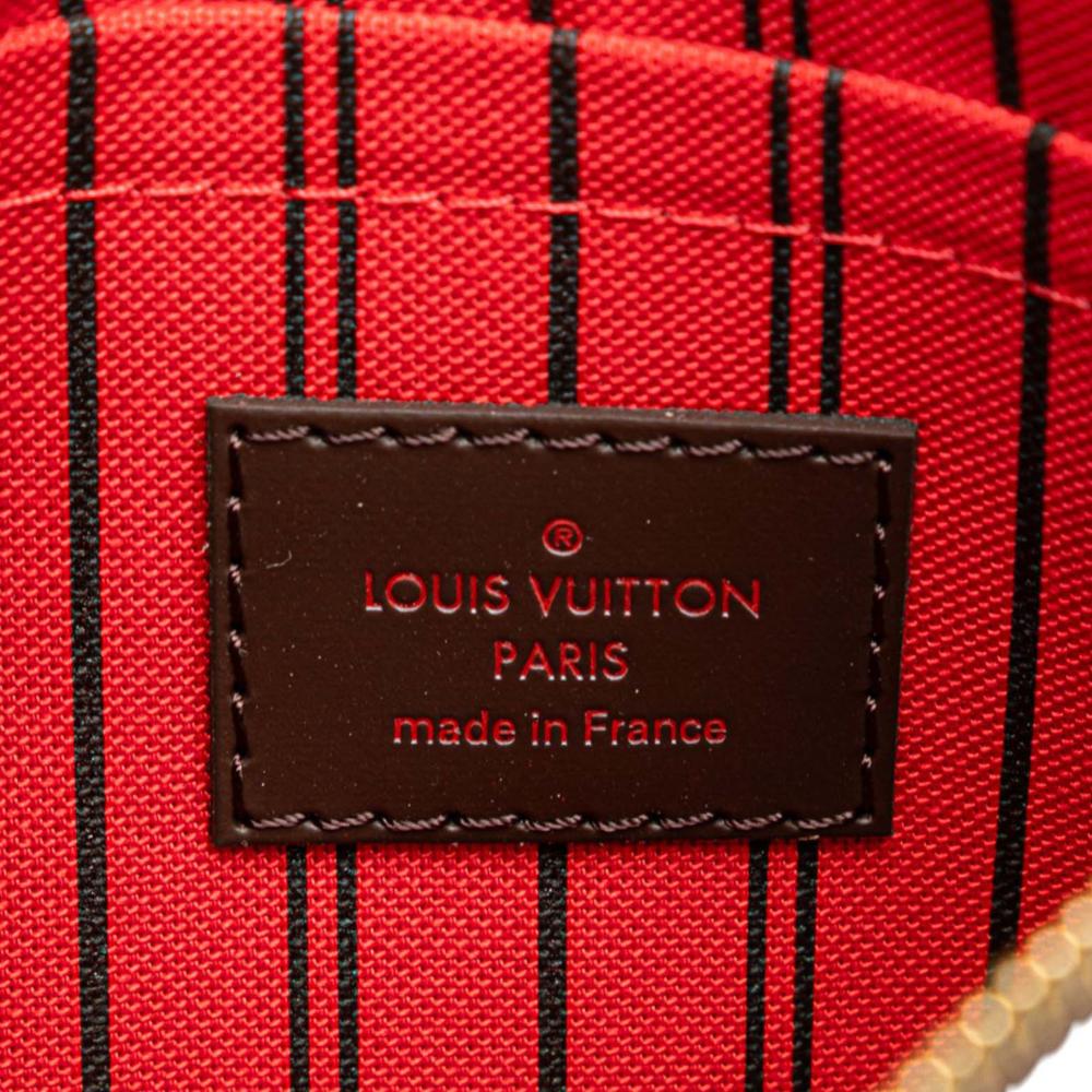 Louis Vuitton AB Louis Vuitton Brown Damier Canvas Canvas Damier Ebene Neverfull PM Pouch France