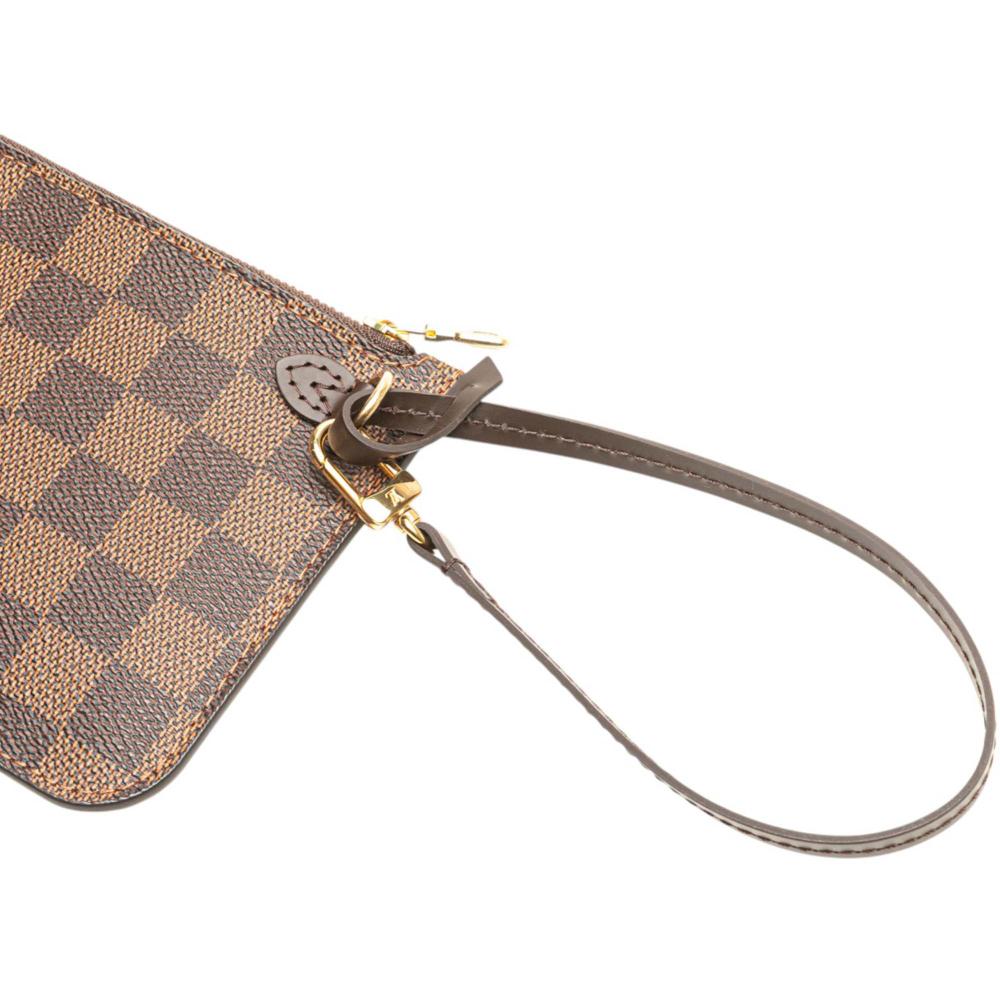 Louis Vuitton AB Louis Vuitton Brown Damier Canvas Canvas Damier Ebene Neverfull PM Pouch France