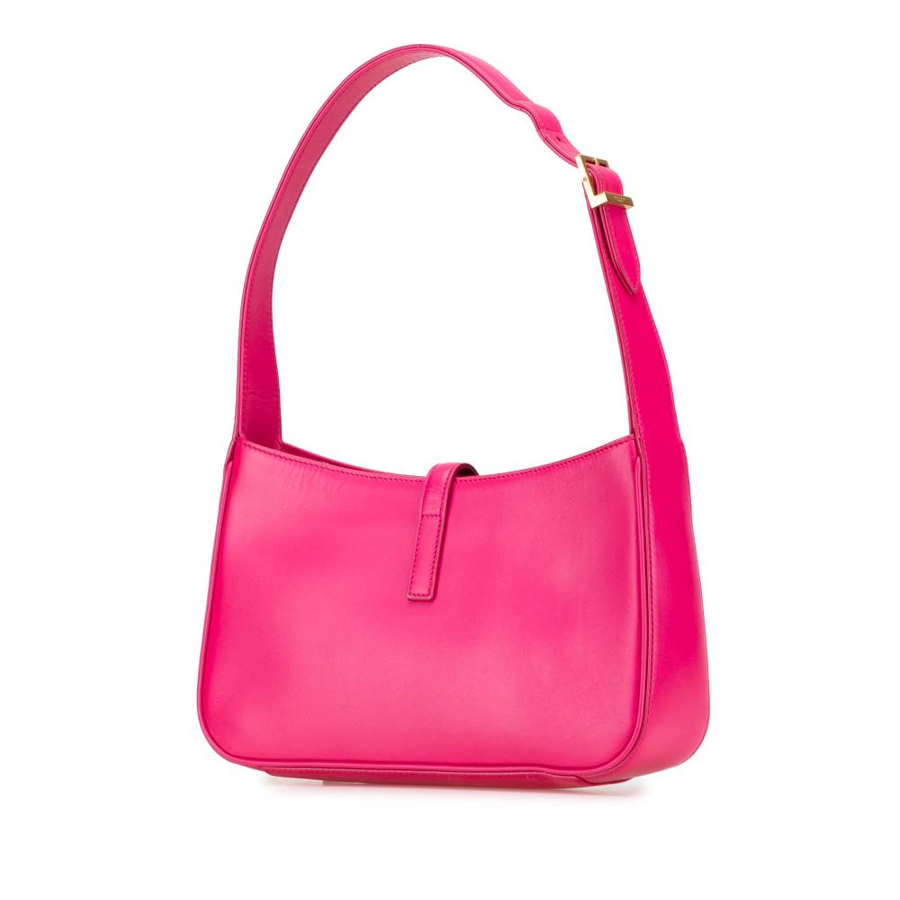 Saint Laurent B Saint Laurent Pink Hot Pink Calf Leather Smooth Le 5 a 7 Shoulder Bag Italy
