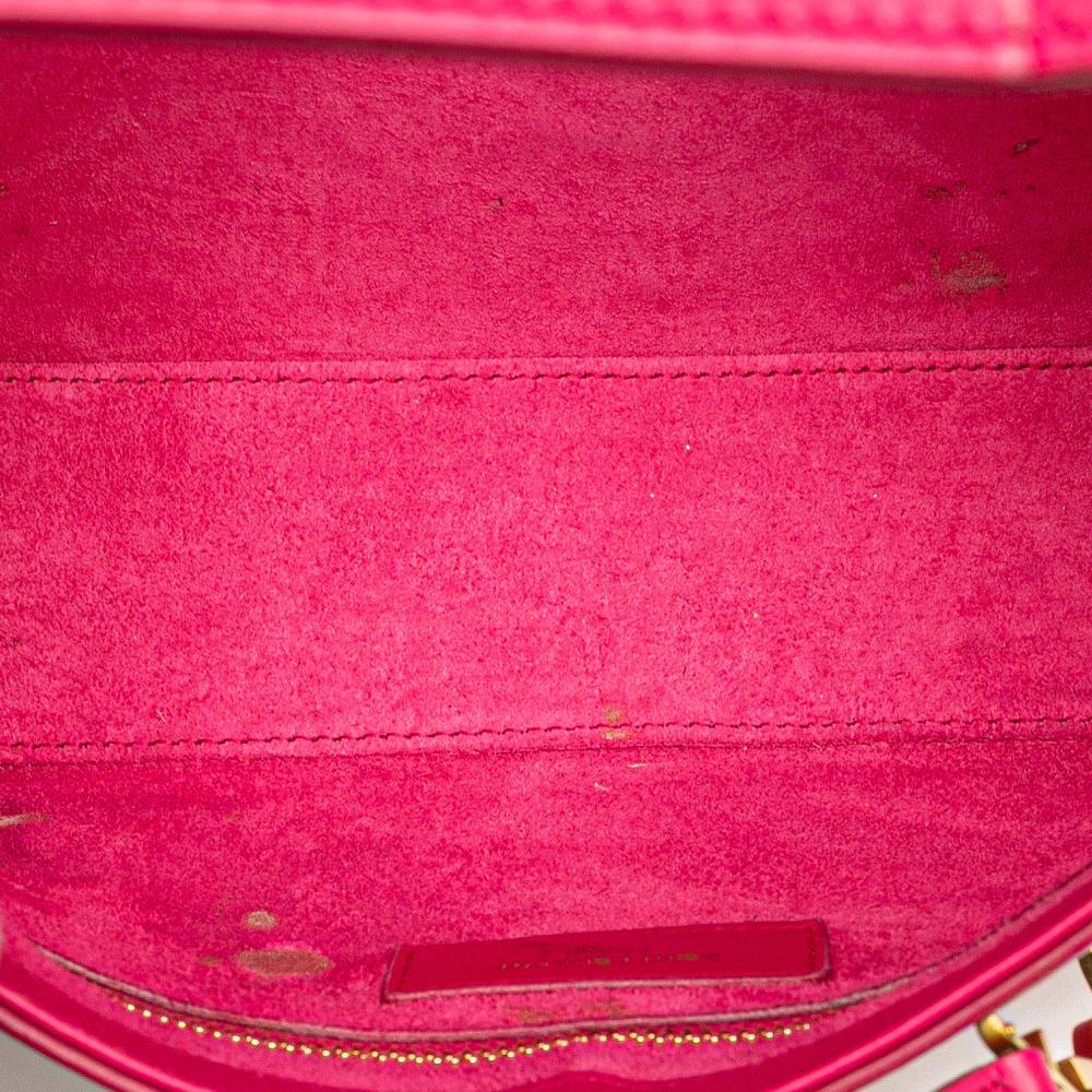 Saint Laurent B Saint Laurent Pink Hot Pink Calf Leather Smooth Le 5 a 7 Shoulder Bag Italy