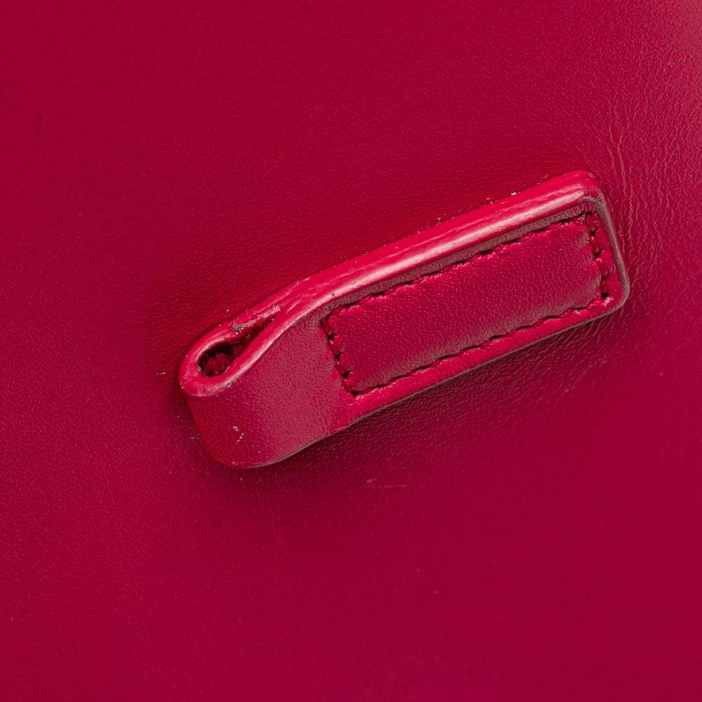 Saint Laurent B Saint Laurent Pink Hot Pink Calf Leather Smooth Le 5 a 7 Shoulder Bag Italy