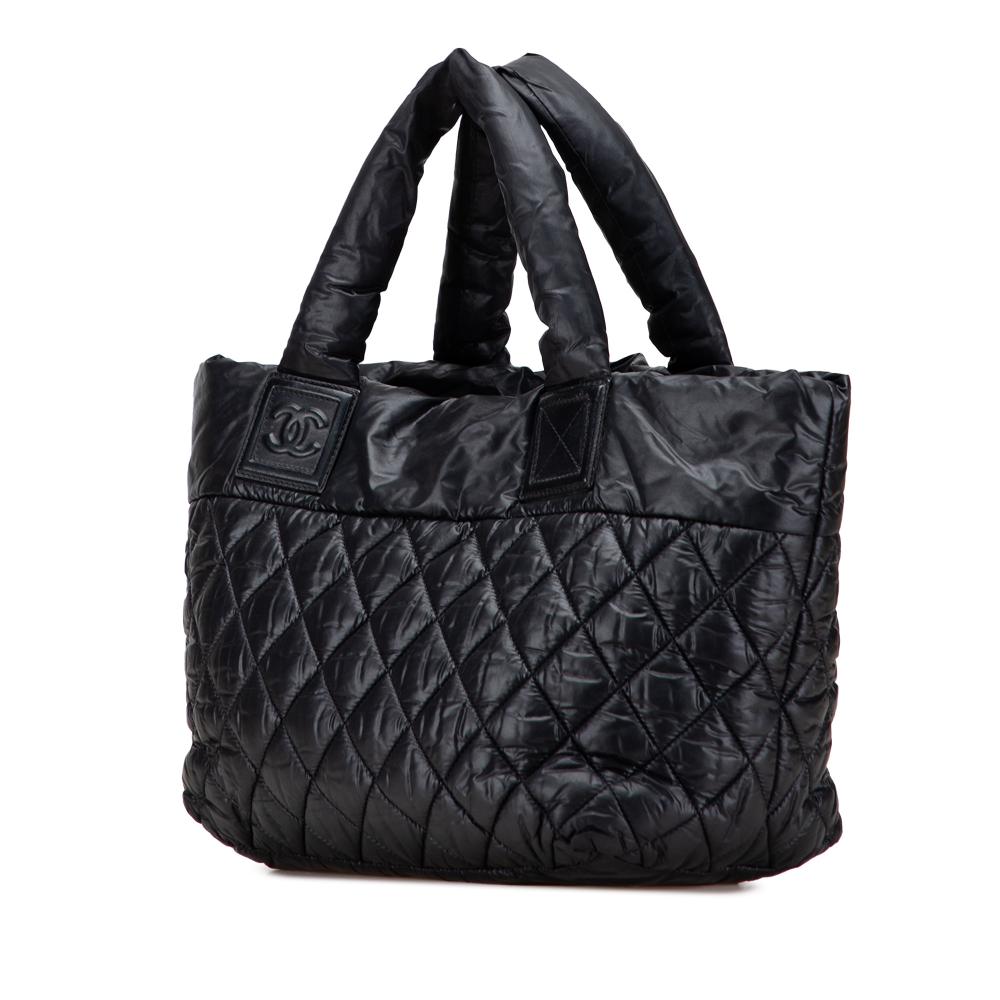 Chanel AB Chanel Black Nylon Fabric Small Quilted Coco Cocoon Tote Italy