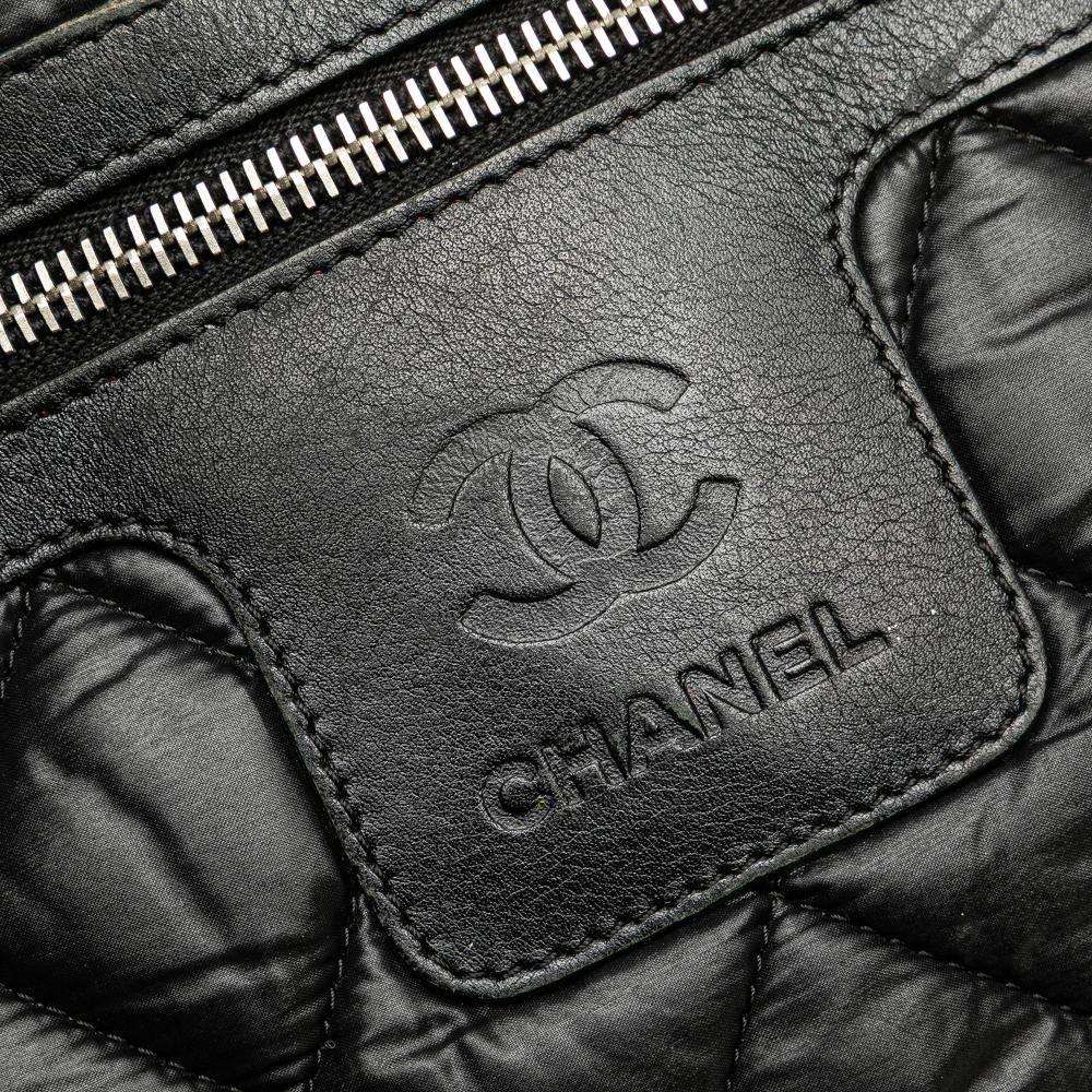 Chanel AB Chanel Black Nylon Fabric Small Quilted Coco Cocoon Tote Italy