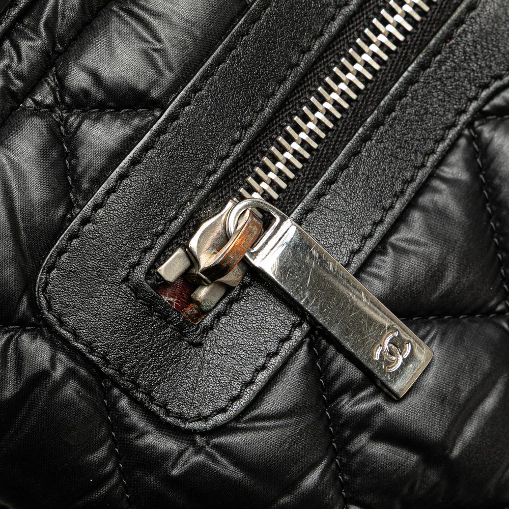 Chanel AB Chanel Black Nylon Fabric Small Quilted Coco Cocoon Tote Italy