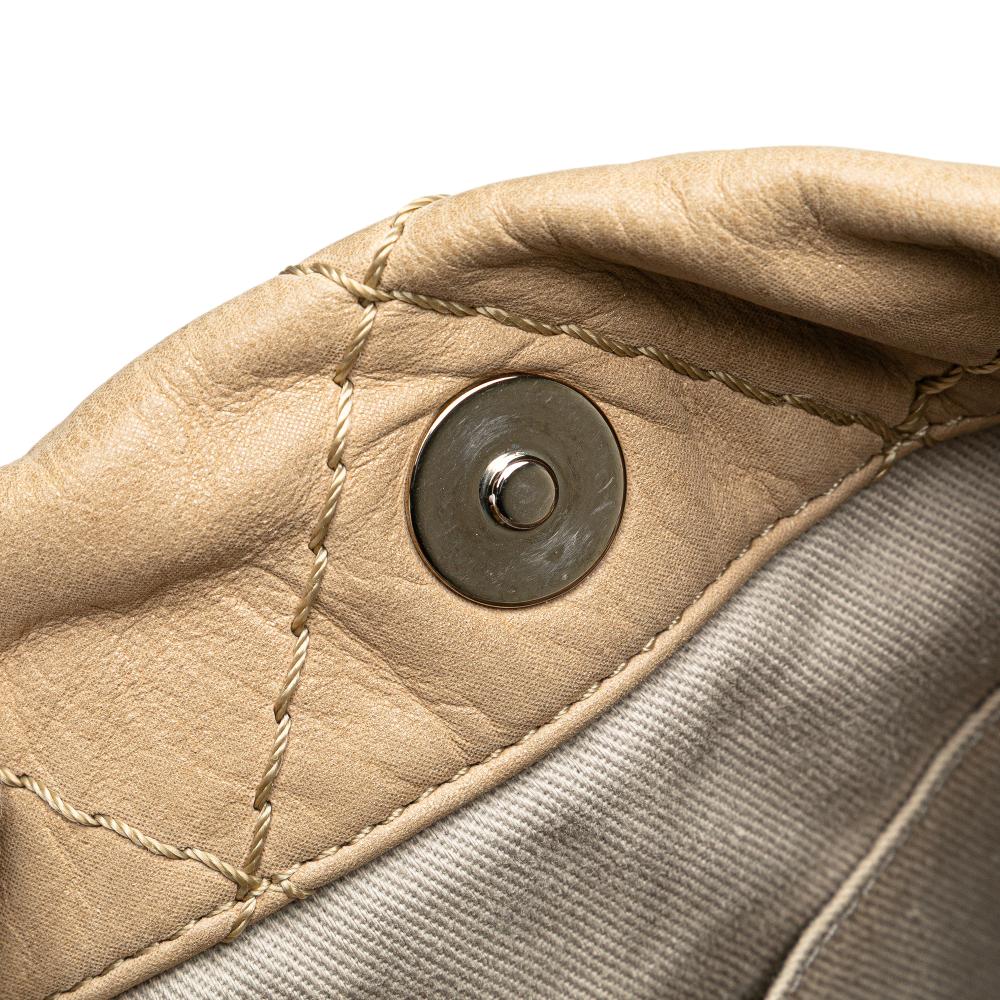 Chanel B Chanel Brown Beige Calf Leather Iridescent skin Sea Hit Tote Italy