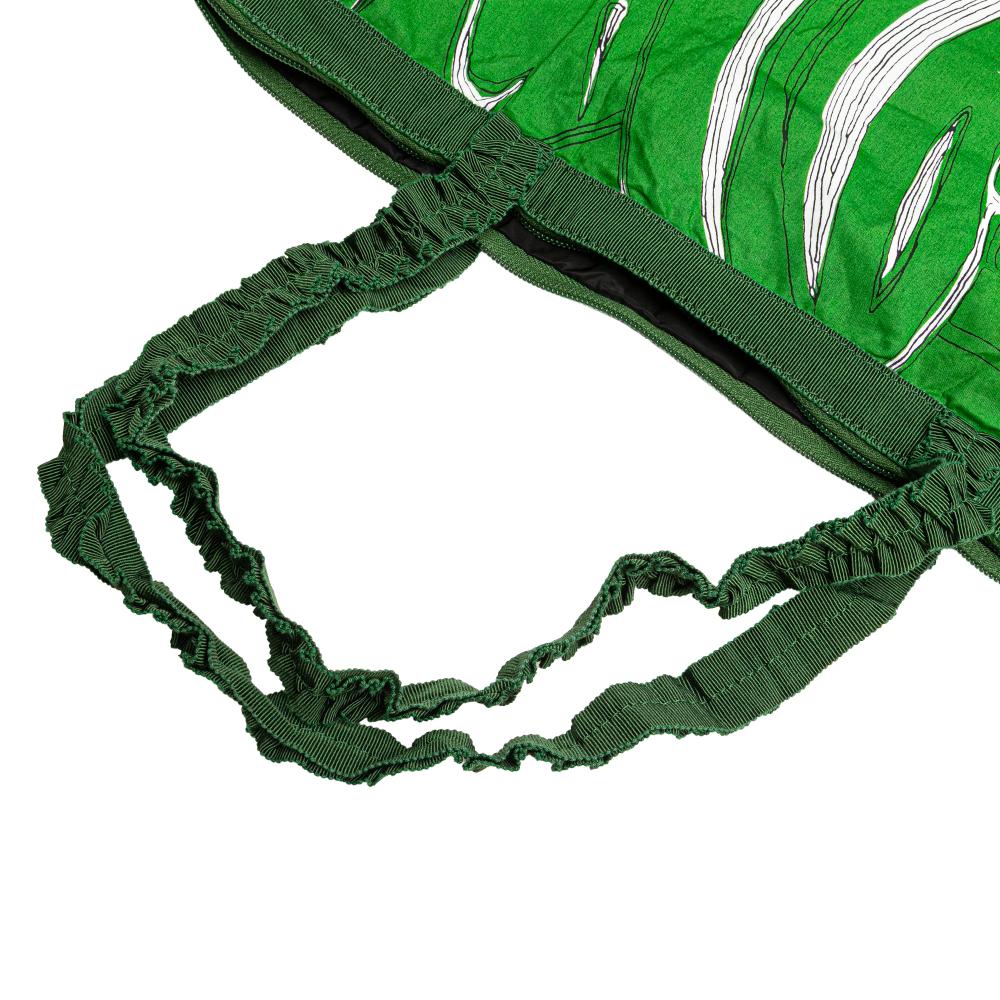 Miu Miu AB Miu Miu Green Canvas Fabric Printed Ivy Tote Italy