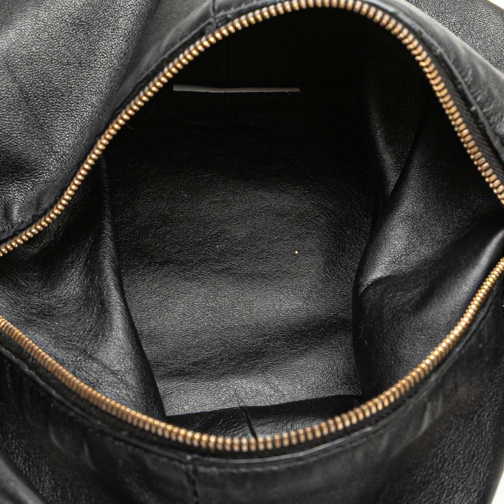 Bottega Veneta B Bottega Veneta Black Calf Leather Mini skin Double Knot Bag Italy