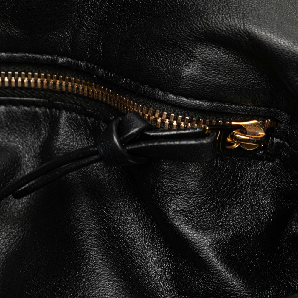 Bottega Veneta B Bottega Veneta Black Calf Leather Mini skin Double Knot Bag Italy