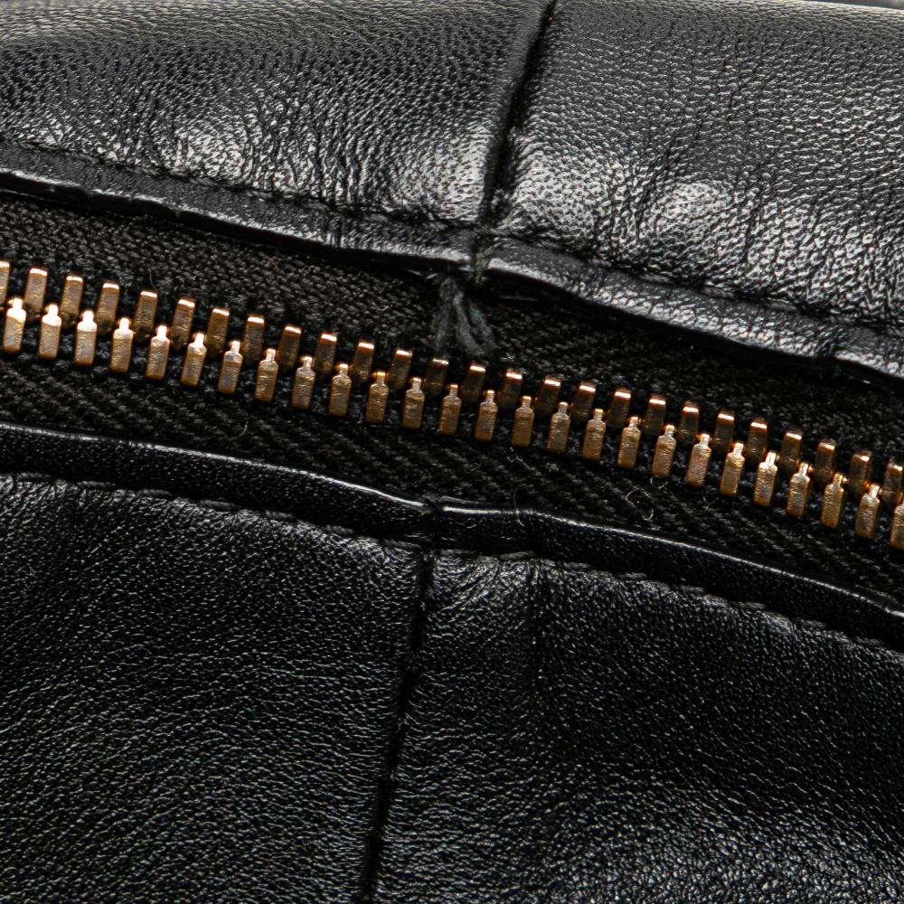 Bottega Veneta B Bottega Veneta Black Calf Leather Mini skin Double Knot Bag Italy