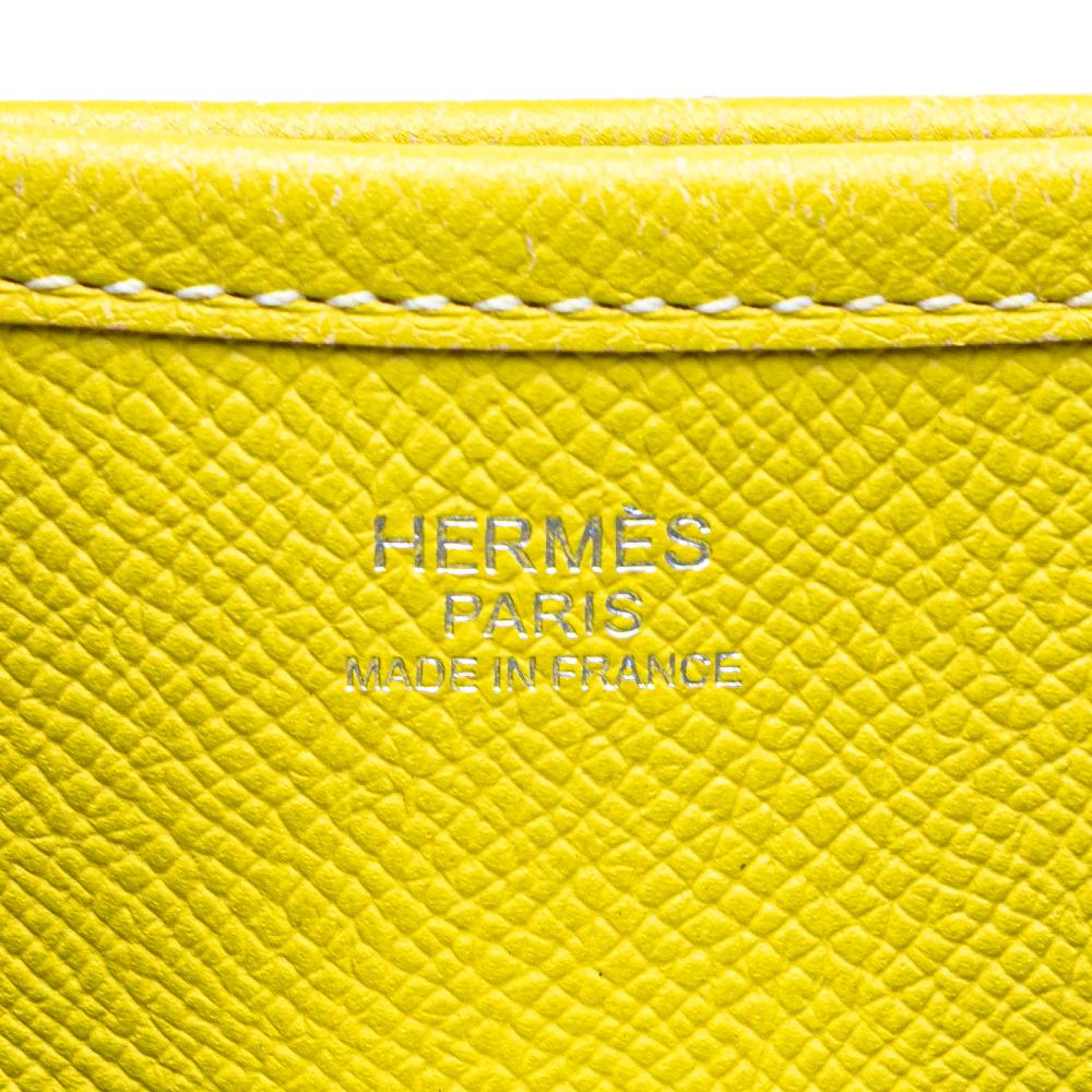 Hermès AB Hermès Yellow Calf Leather Epsom Evelyne III 33 France