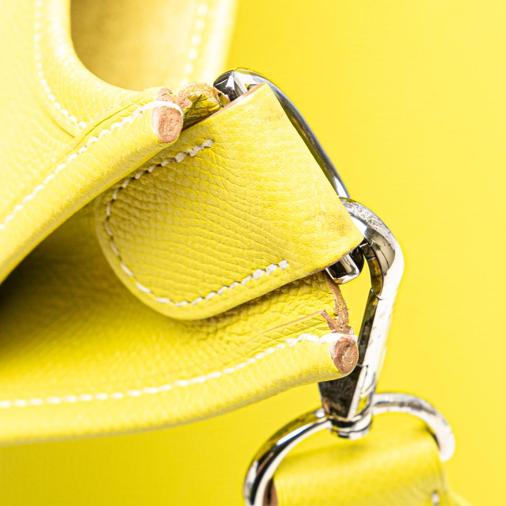 Hermès AB Hermès Yellow Calf Leather Epsom Evelyne III 33 France