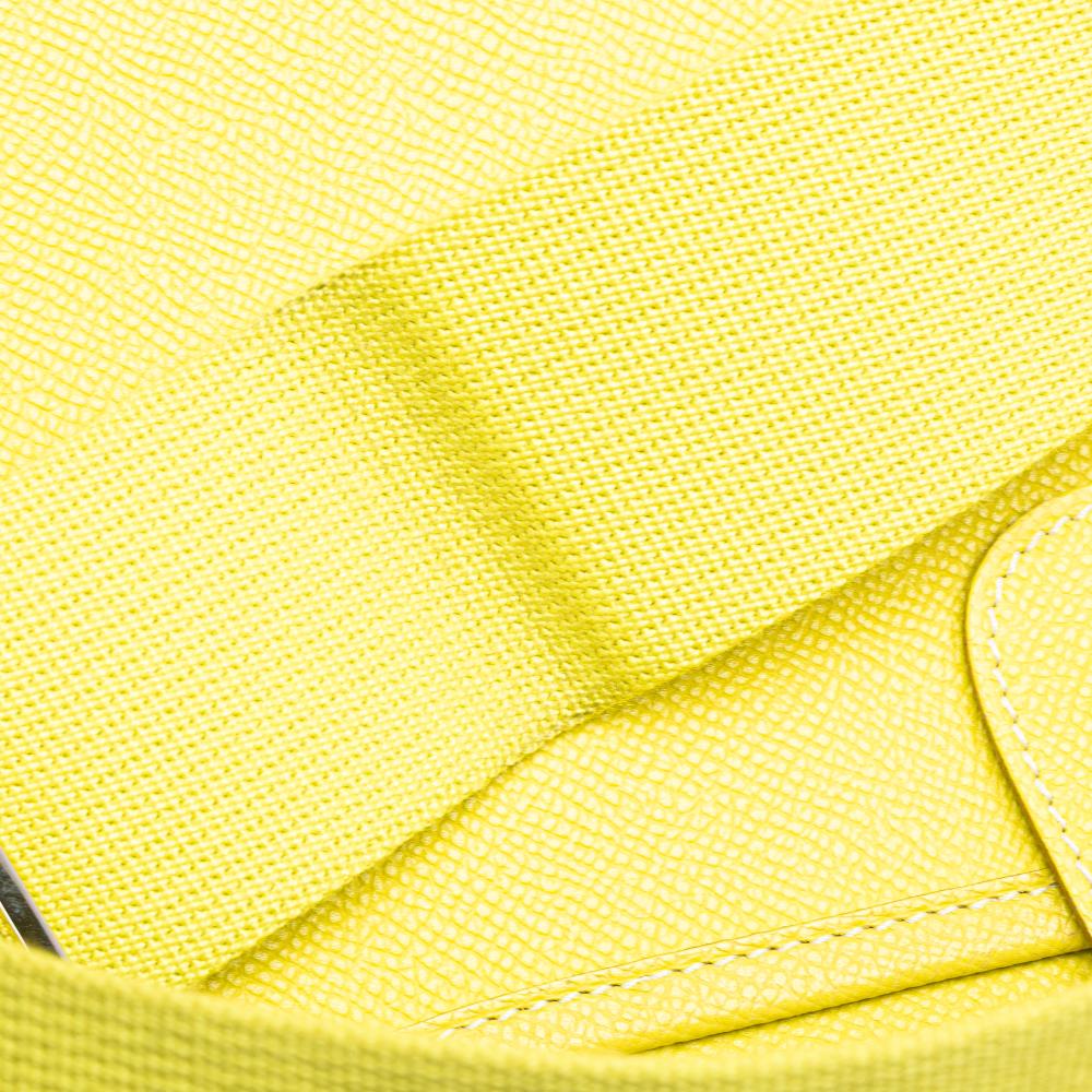 Hermès AB Hermès Yellow Calf Leather Epsom Evelyne III 33 France