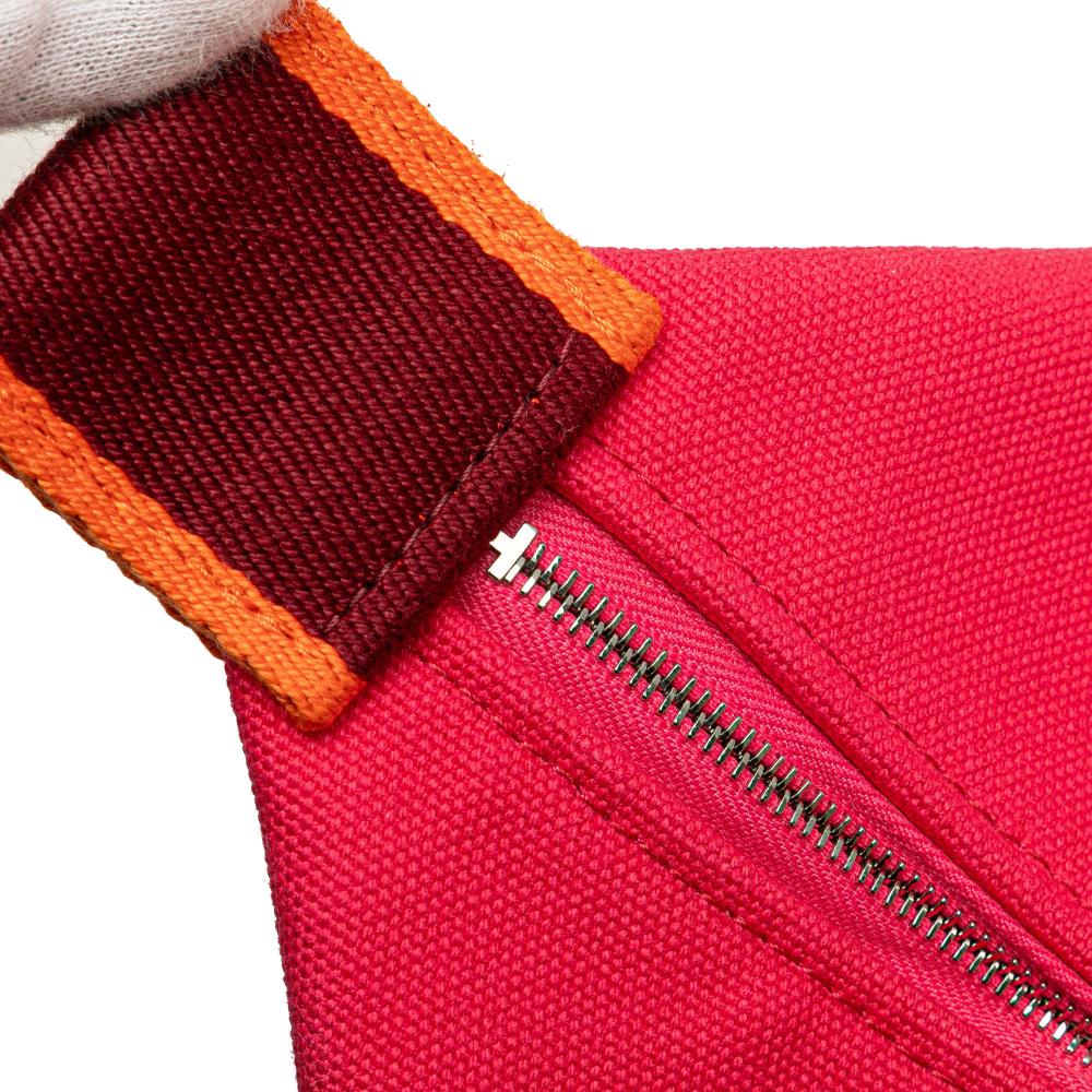 Hermès AB Hermès Pink Dark Pink Canvas Fabric Large Toile Bride A Brac Case France