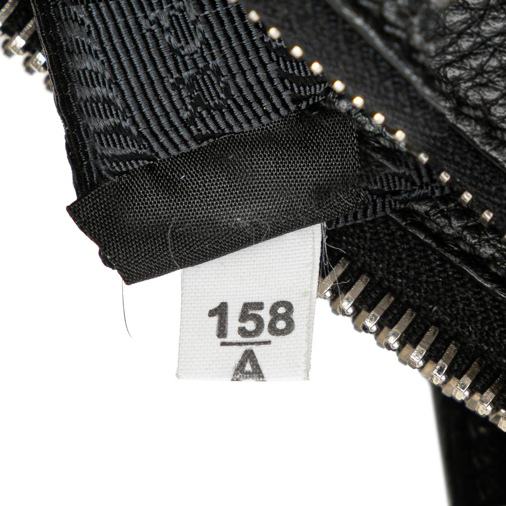 Prada B Prada Black Calf Leather Vitello Phenix Double Zip Crossbody Romania