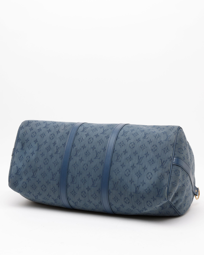 Louis Vuitton Monogram Denim Keepall 50 by Virgil Abloh Weekend Bag