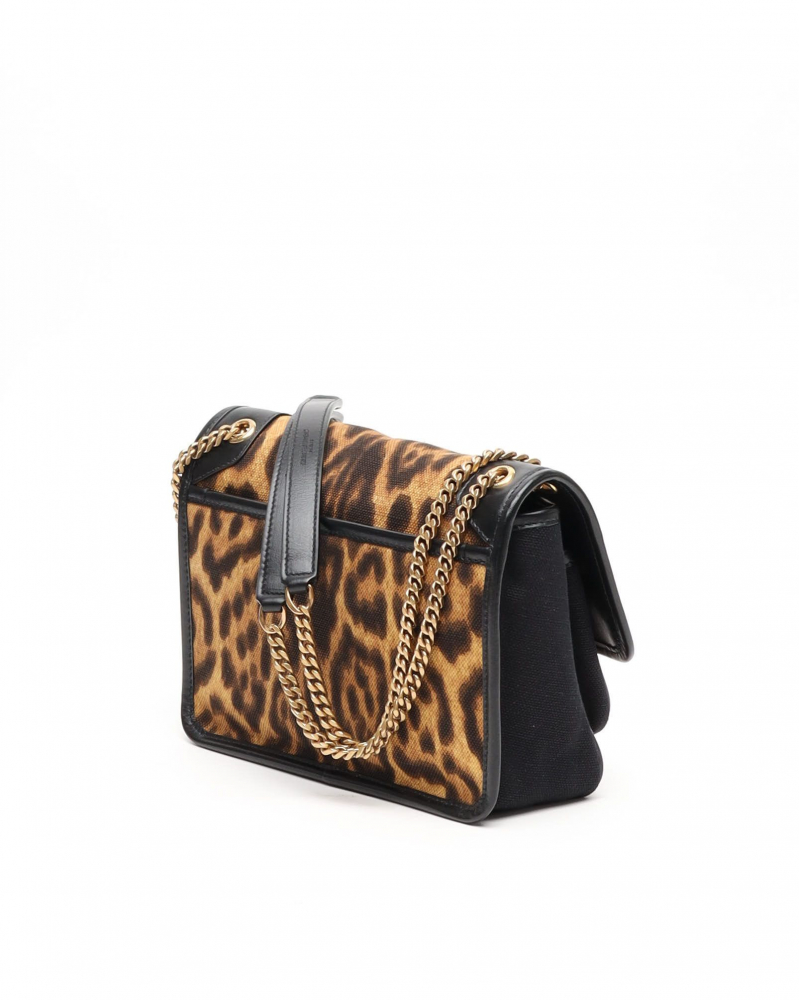 Saint Laurent Baby Niki Leopard Bag