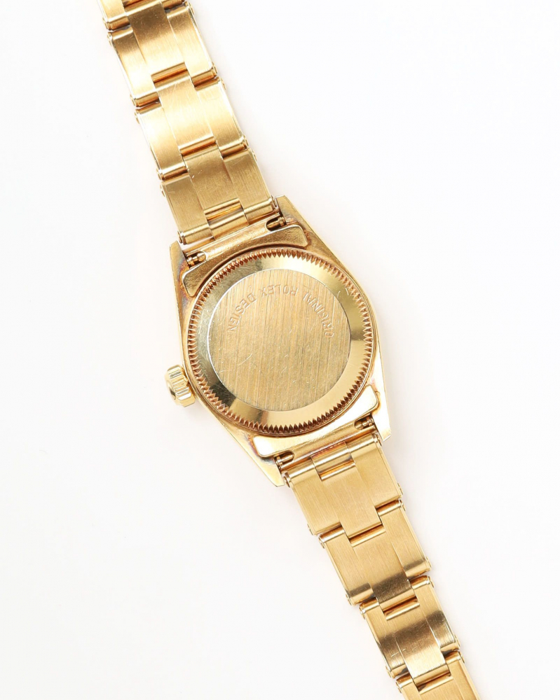 Rolex Lady-Oyster Perpetual 26mm 18k Gold 1991 Watch