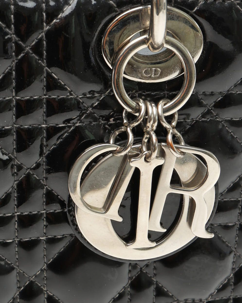 Christian Dior Medium Patent Lady Dior Bag