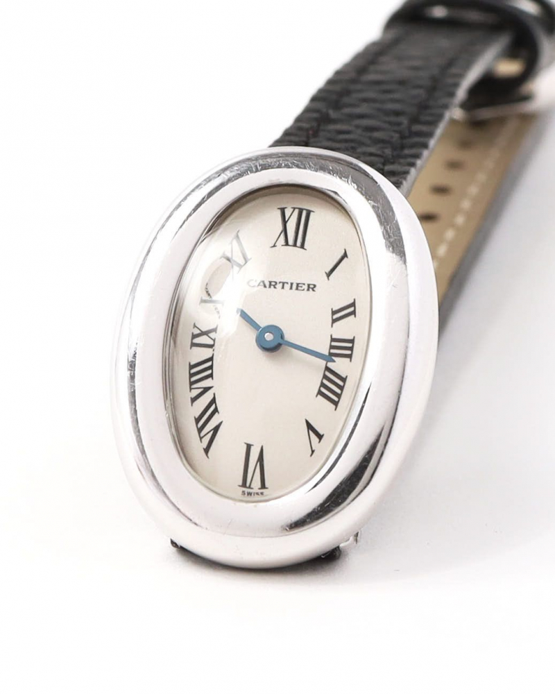 Cartier Mini Baignoire 18mm Ref 2369 18k White Gold Watch
