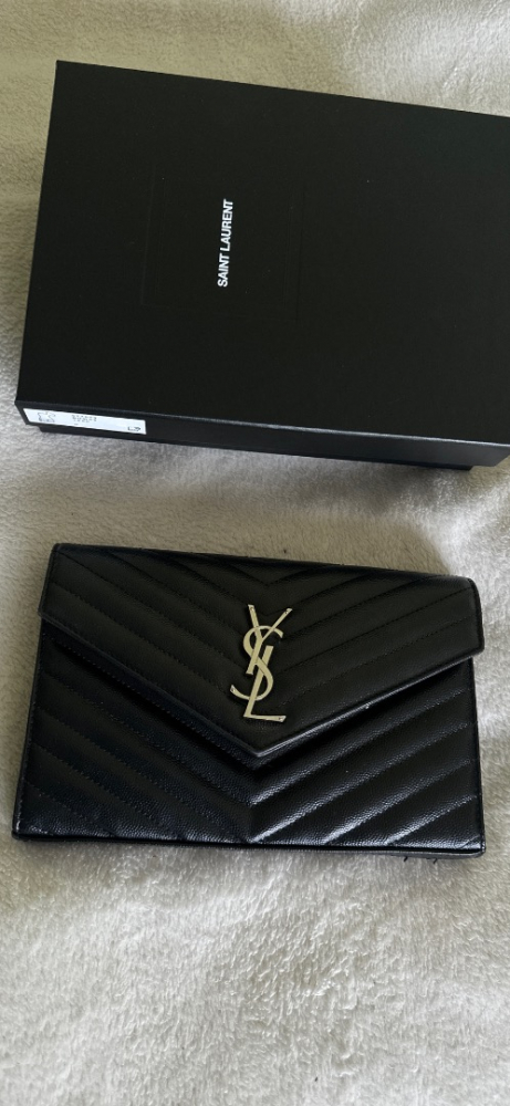 Saint Laurent Portefeuille avec chaîne 'Cassandre' pour Femmes