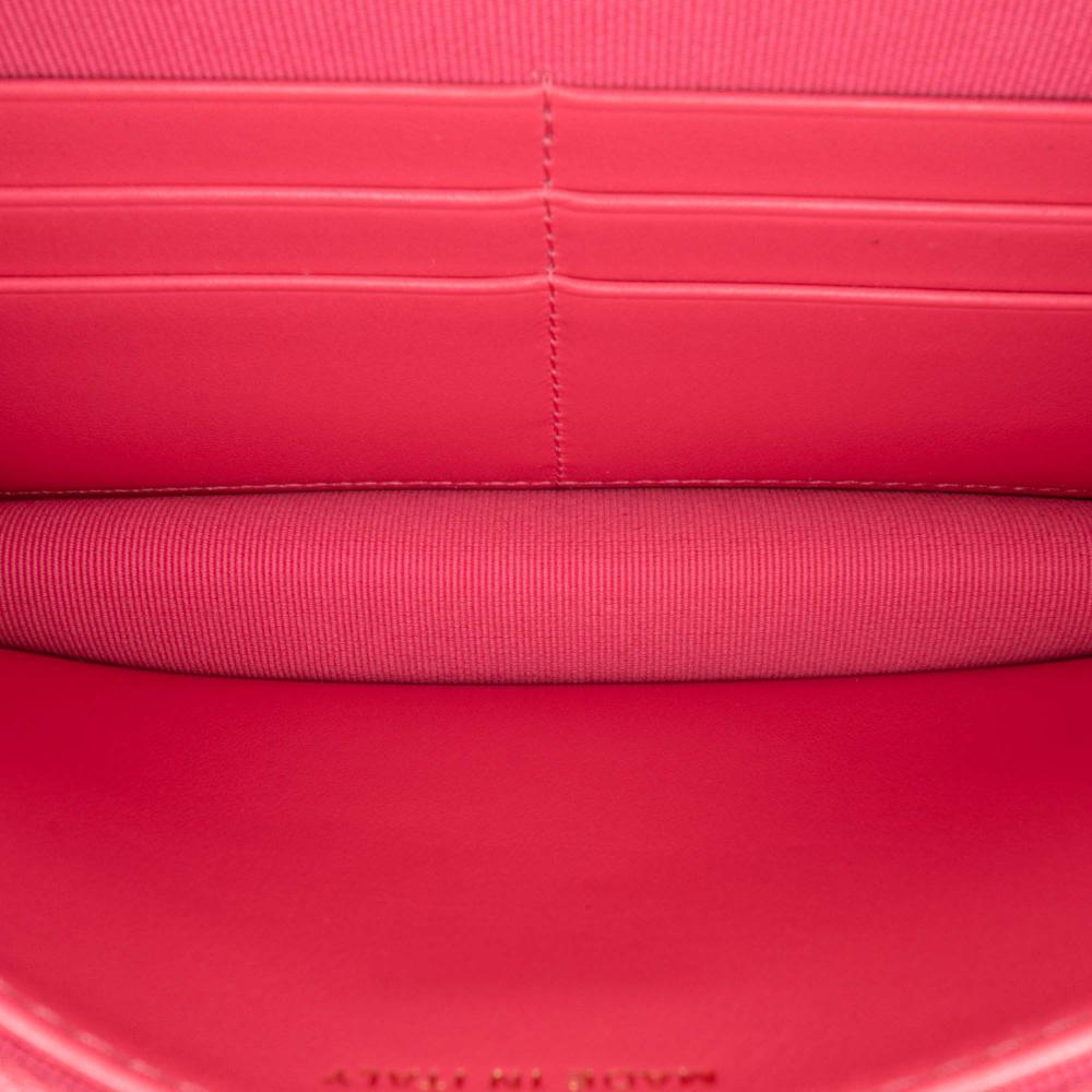 Chanel Pink Quilted Lambskin Acrylic Coco Love Wallet on Chain Italy