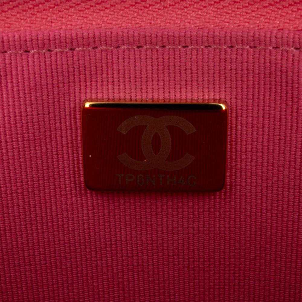 Chanel Pink Quilted Lambskin Acrylic Coco Love Wallet on Chain Italy