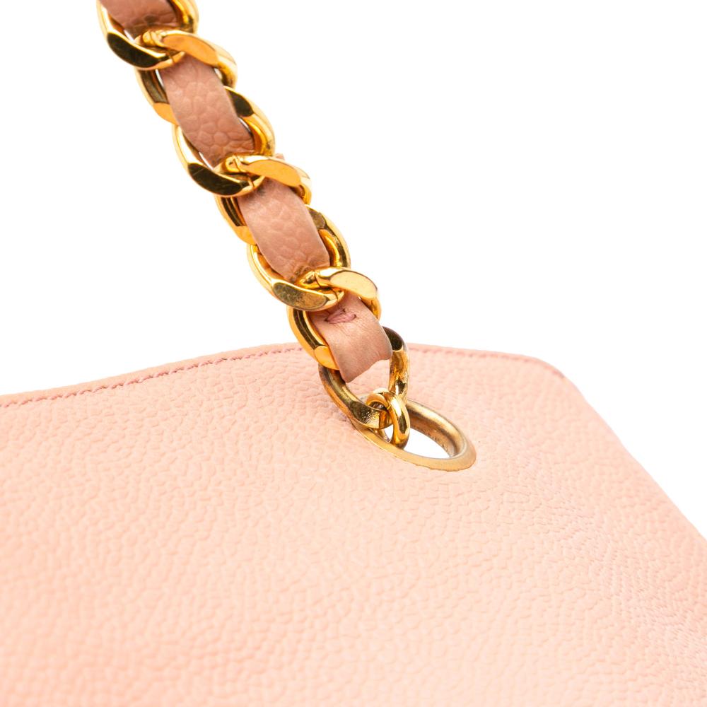 Chanel B Chanel Pink Caviar Leather Leather CC Caviar Chain Tote Italy