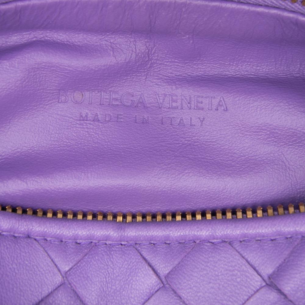 Bottega Veneta B Bottega Veneta Purple Dark Purple Nappa Leather Leather Mini Nappa Intrecciato Jodie Italy