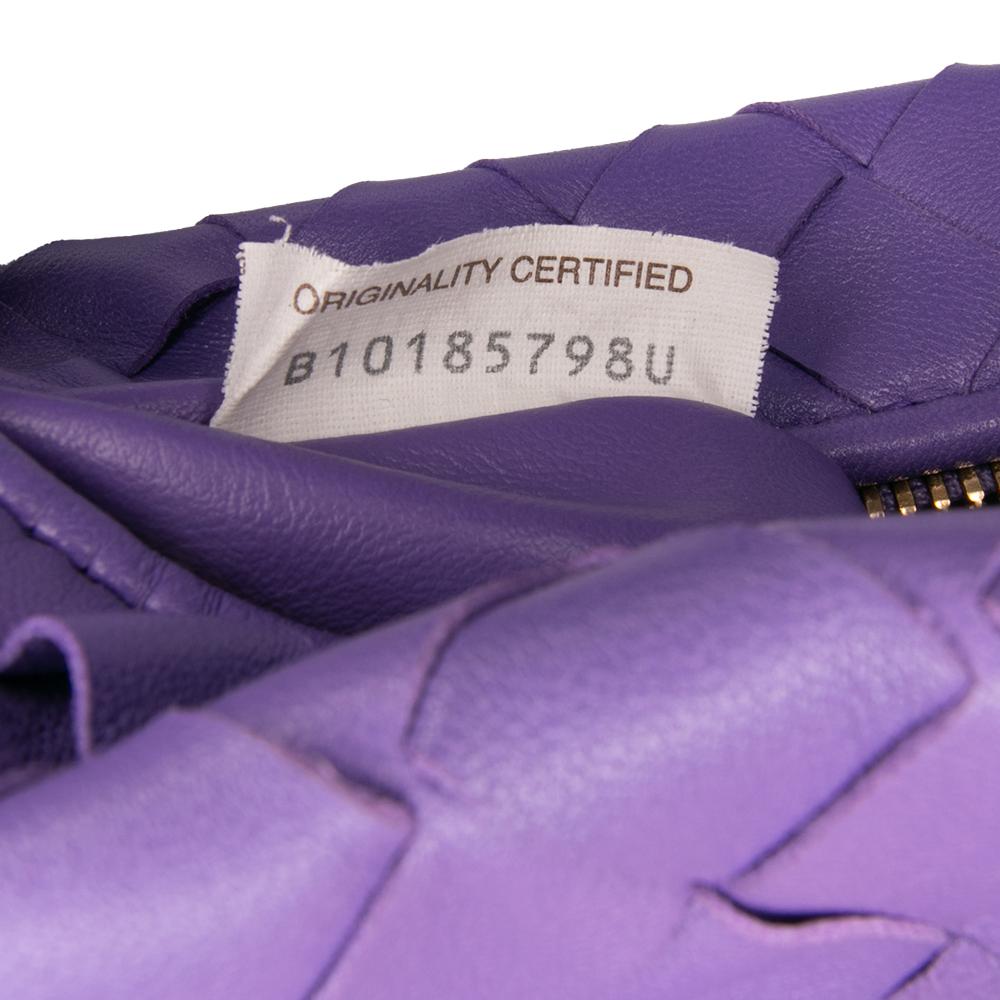 Bottega Veneta B Bottega Veneta Purple Dark Purple Nappa Leather Leather Mini Nappa Intrecciato Jodie Italy