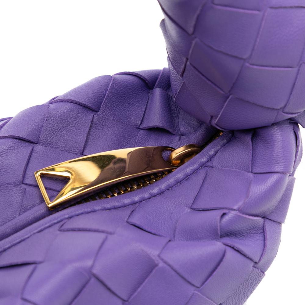 Bottega Veneta B Bottega Veneta Purple Dark Purple Nappa Leather Leather Mini Nappa Intrecciato Jodie Italy