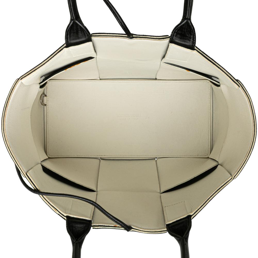 Bottega Veneta B Bottega Veneta Black Nappa Leather Leather Small Nappa Maxi Intrecciato Arco Tote Italy