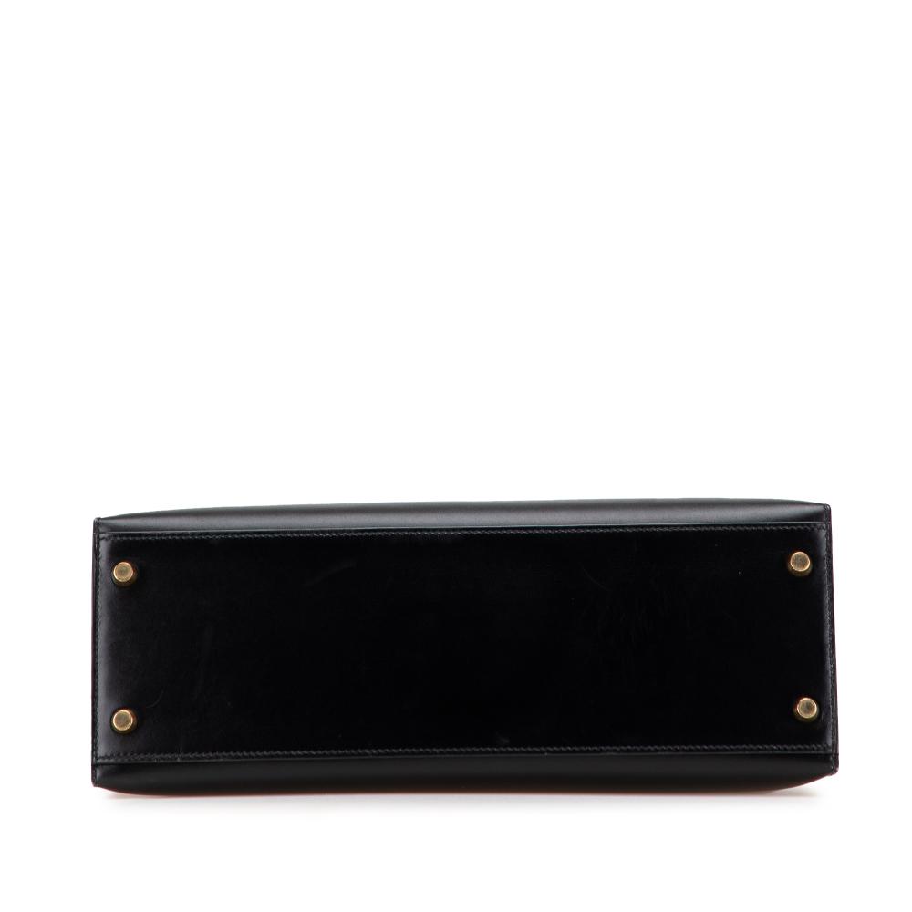 Hermès B Hermès Black Calf Leather Box Kelly Sellier 32 France