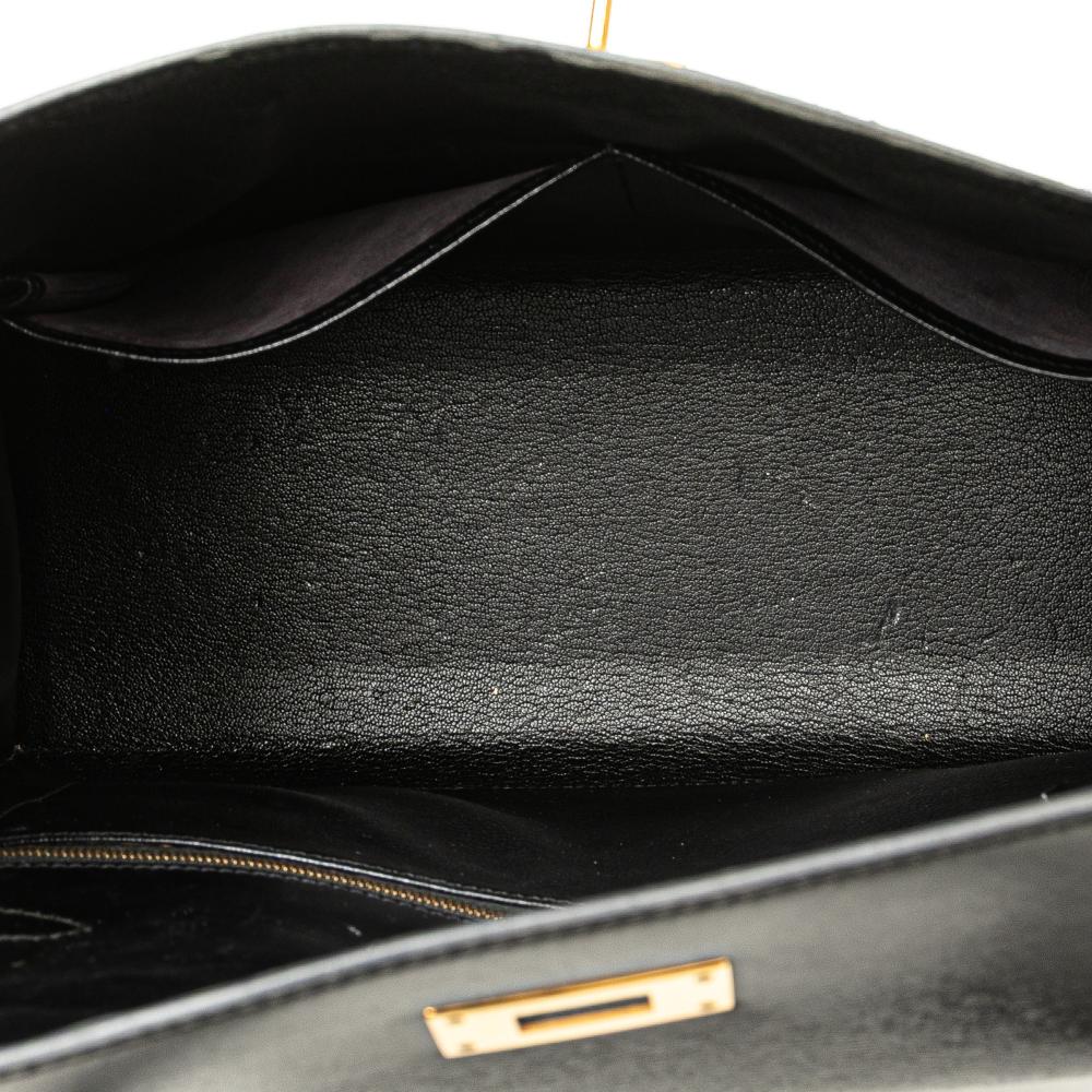 Hermès B Hermès Black Calf Leather Box Kelly Sellier 32 France