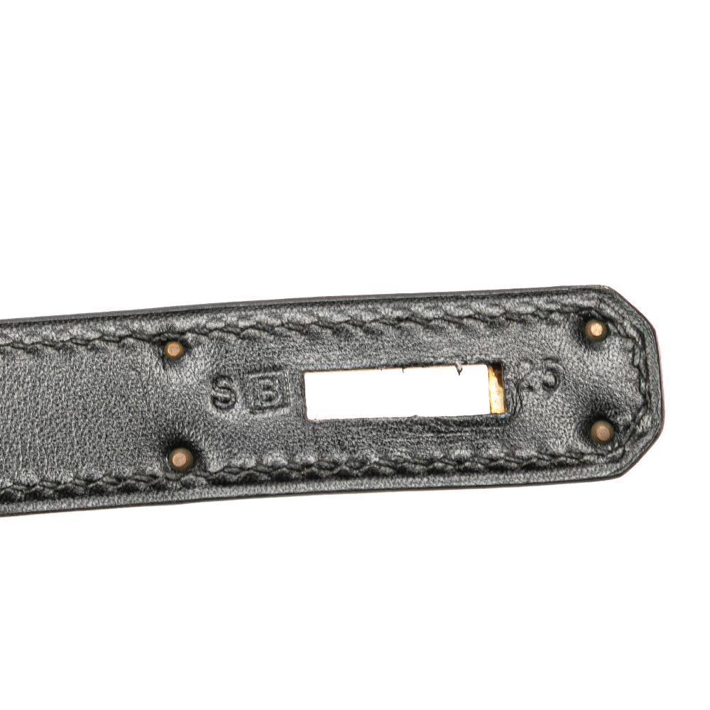 Hermès B Hermès Black Calf Leather Box Kelly Sellier 32 France