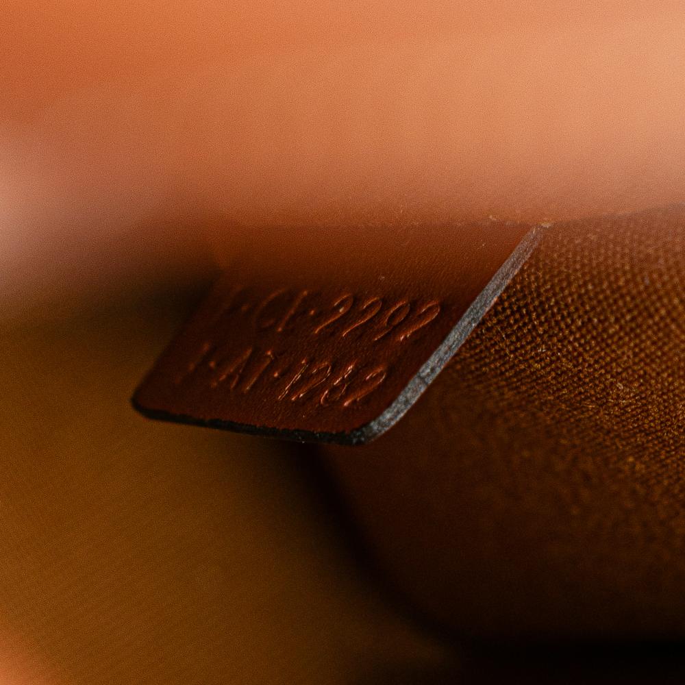 Celine AB Celine Brown Dark Brown Coated Canvas Fabric Mini Triomphe Vertical Cabas Satchel Italy