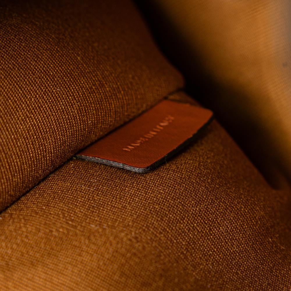 Celine AB Celine Brown Dark Brown Coated Canvas Fabric Mini Triomphe Vertical Cabas Satchel Italy