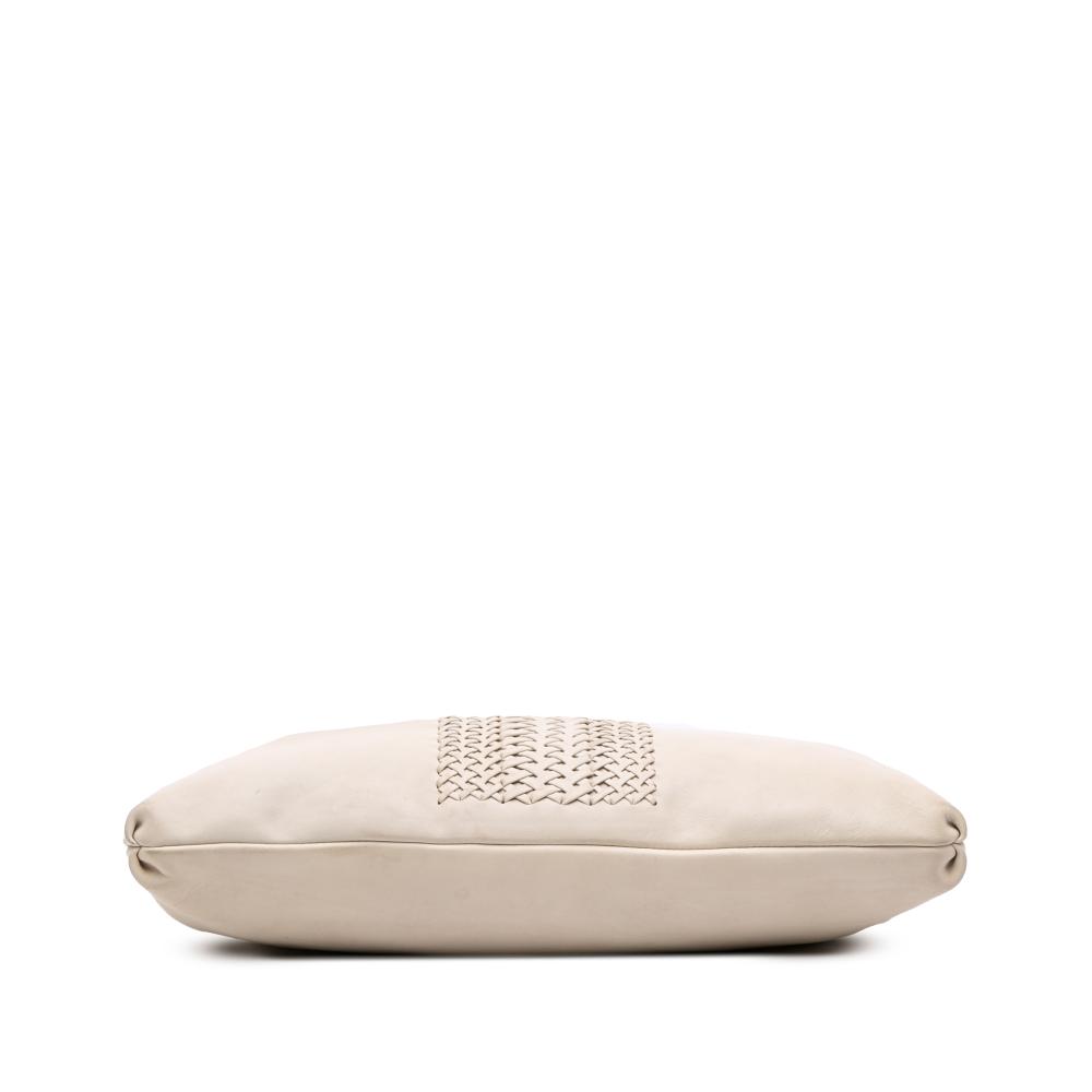 Gucci B Gucci White Calf Leather Handmade Tote Italy