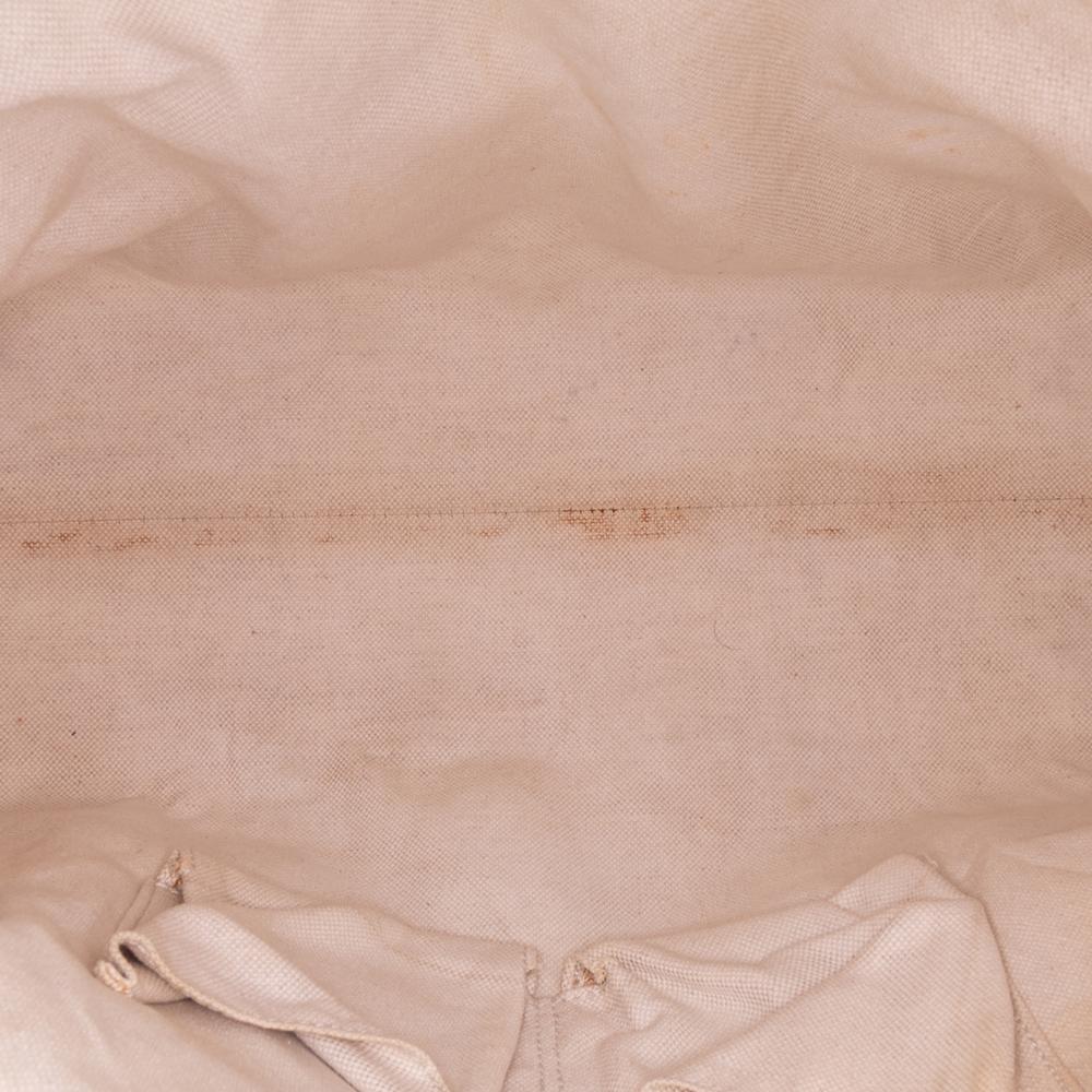 Gucci B Gucci Brown Beige with Pink Canvas Fabric Medium GG Bree Dome Tote Italy