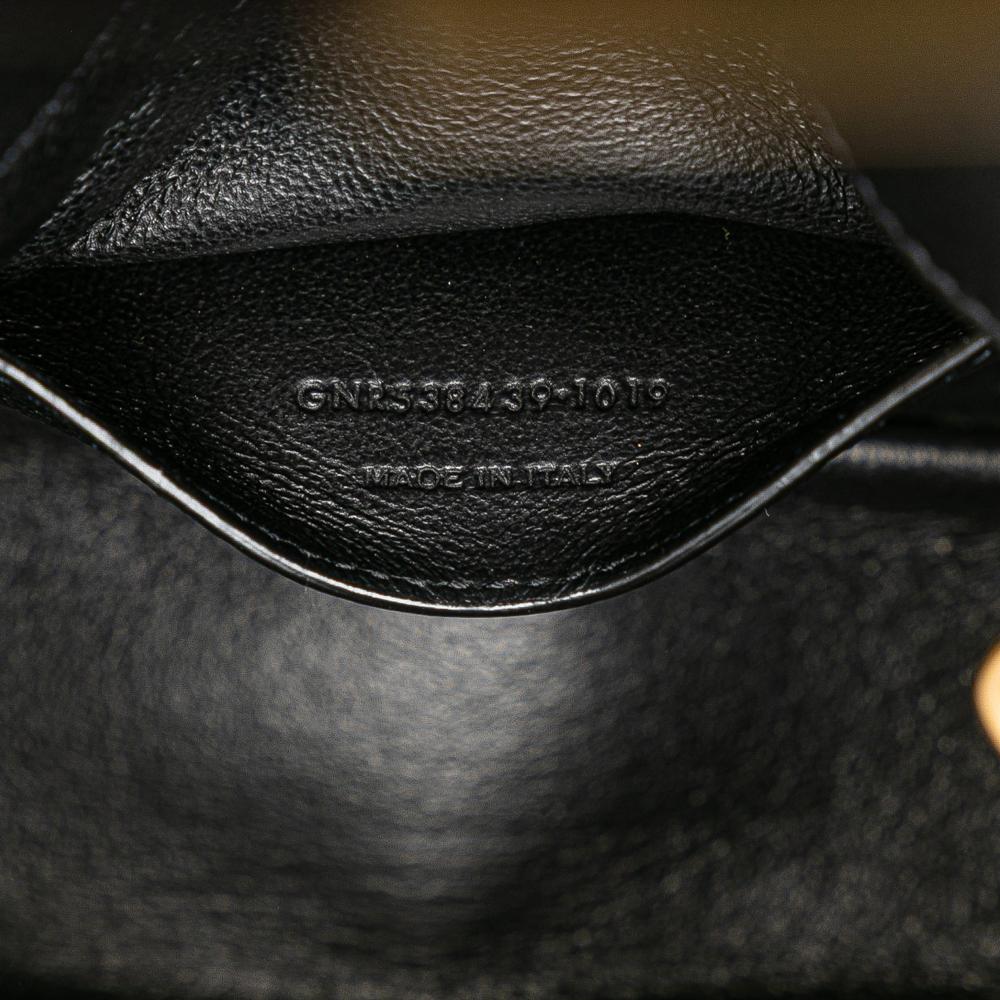 Saint Laurent Brown Patent Leather Leather Small Patent Monogram Tortoiseshell Vicky Chain Bag Italy