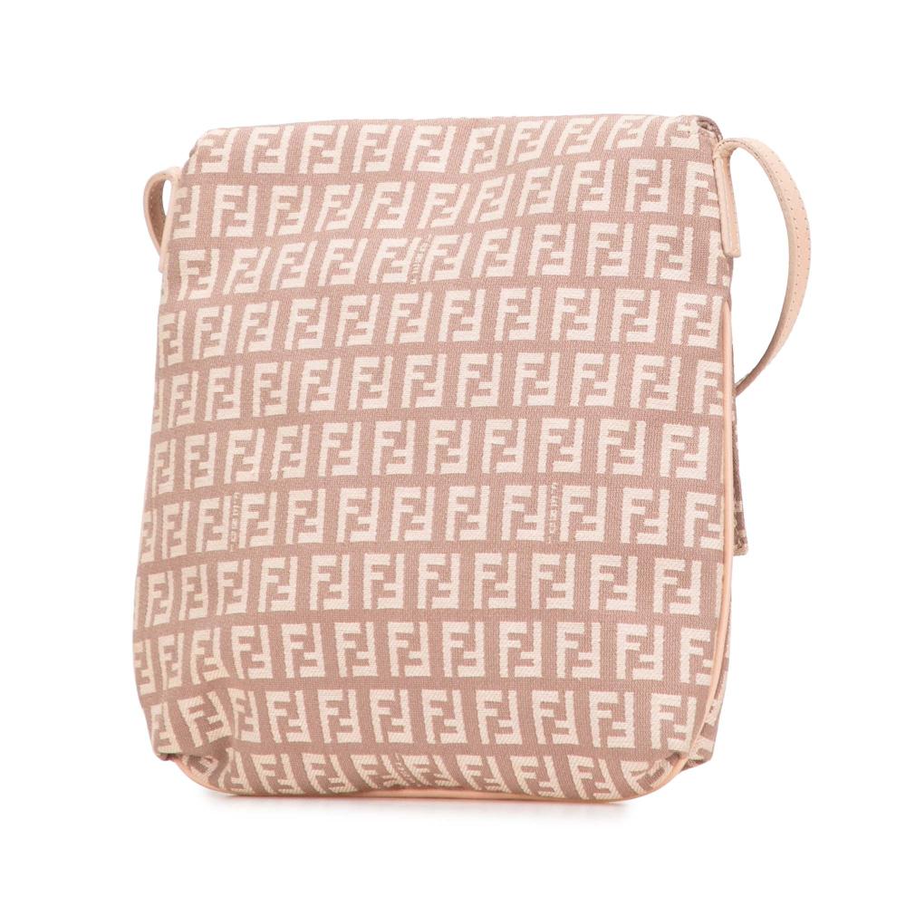 Fendi B Fendi Pink Canvas Fabric Zucchino Crossbody Italy