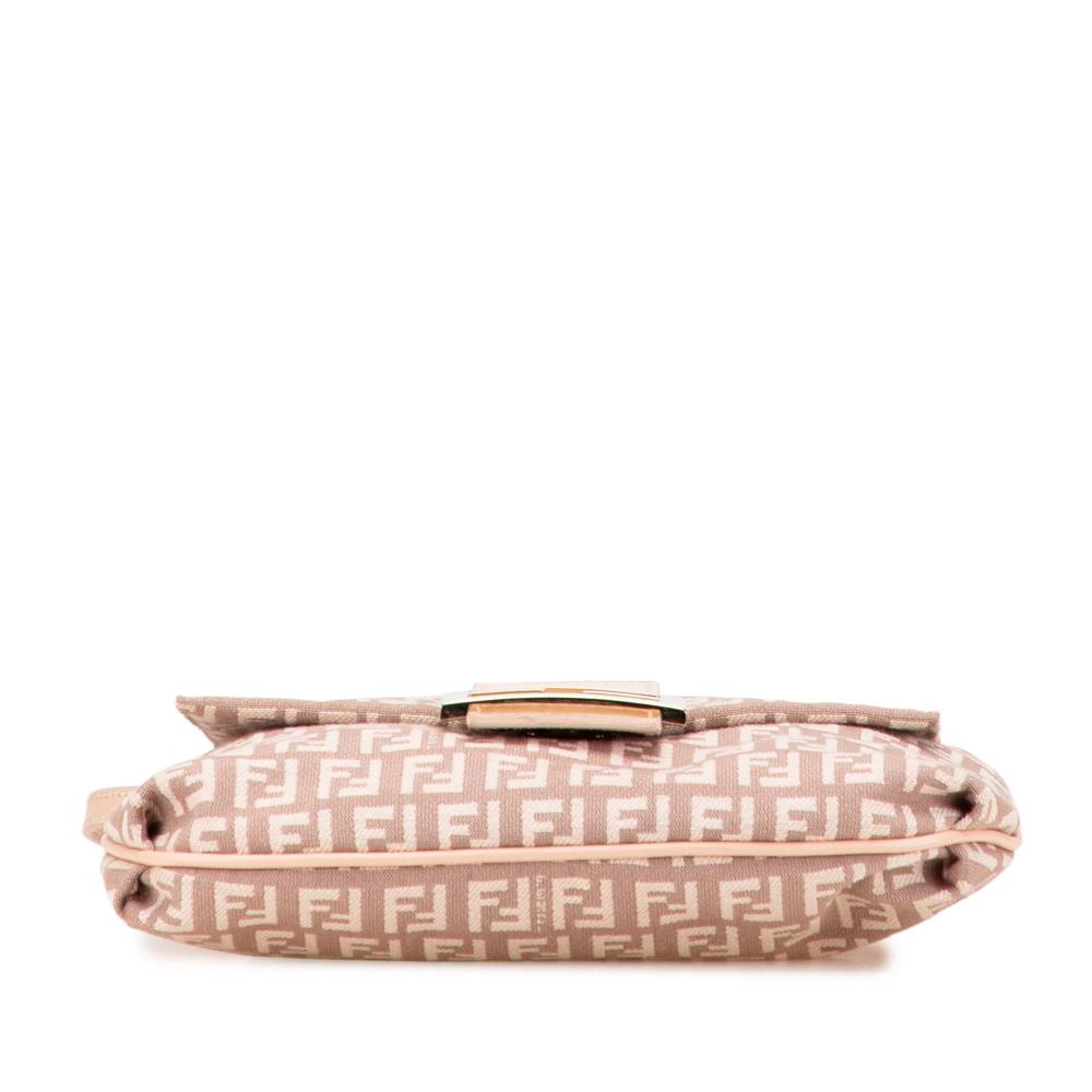 Fendi B Fendi Pink Canvas Fabric Zucchino Crossbody Italy