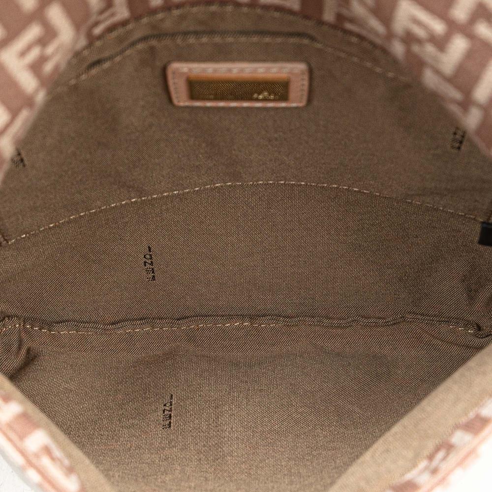 Fendi B Fendi Pink Canvas Fabric Zucchino Crossbody Italy