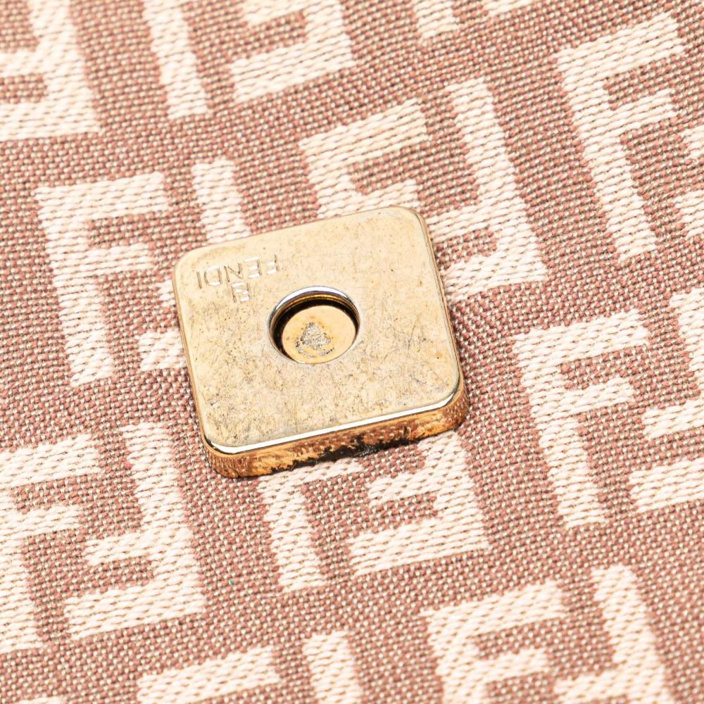 Fendi B Fendi Pink Canvas Fabric Zucchino Crossbody Italy