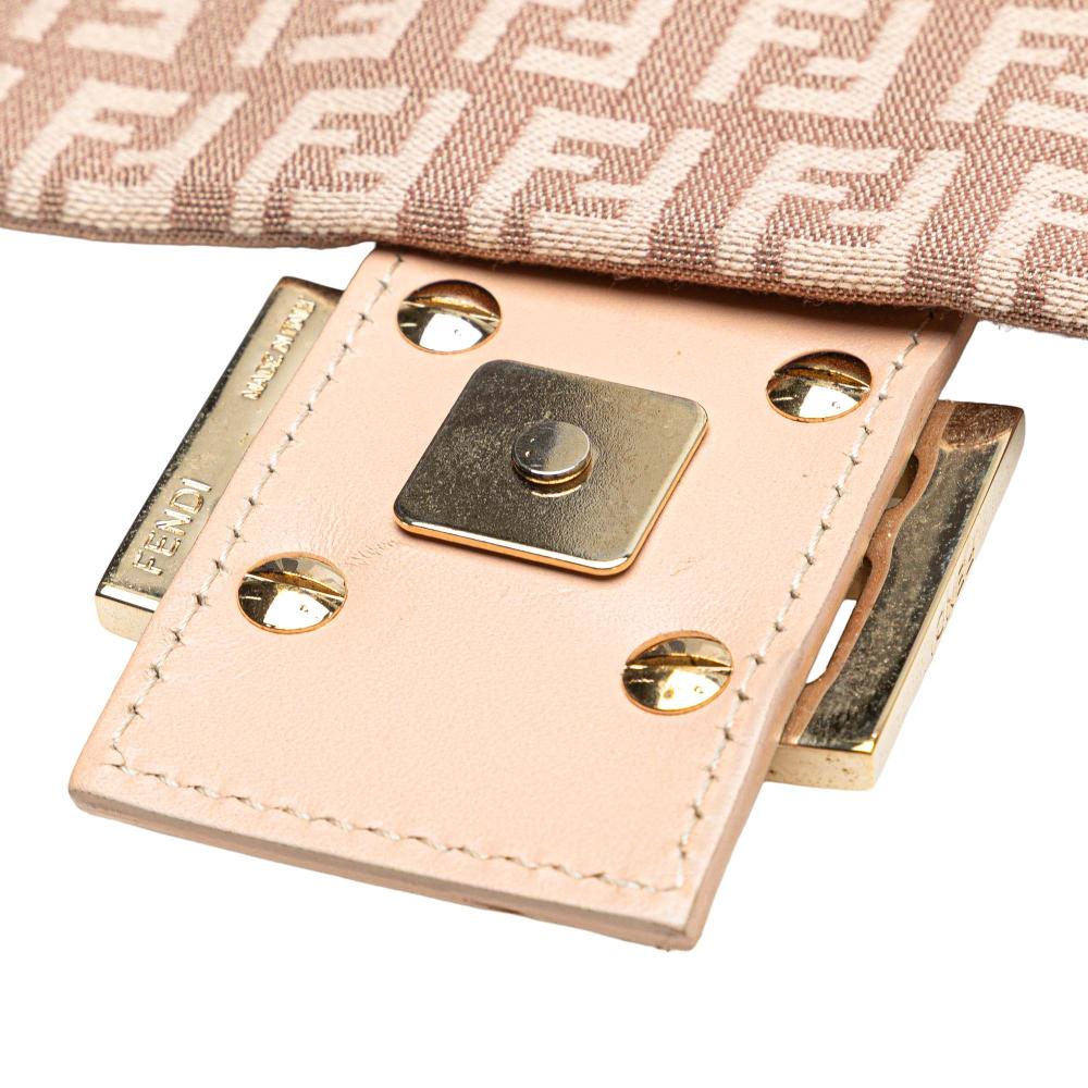 Fendi B Fendi Pink Canvas Fabric Zucchino Crossbody Italy